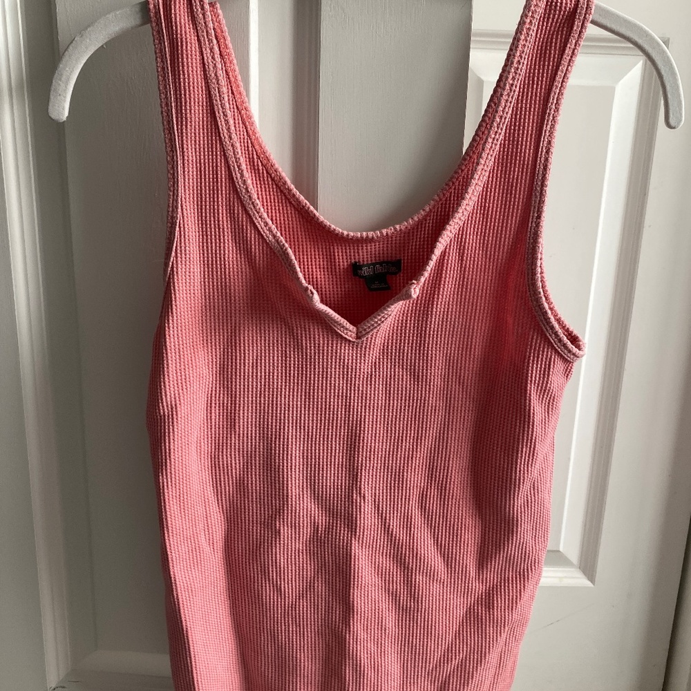 Pink ribbed Tank Top